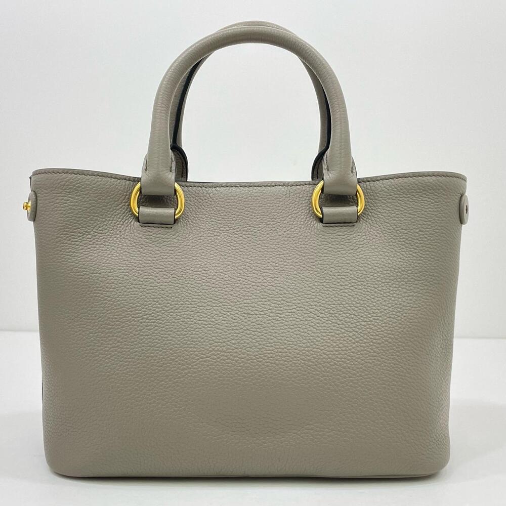 Prada Vitello Phenix Shopping Tote Bag Gray Argilla - Picture 3 of 15